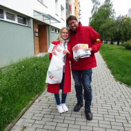 Michae Reisinger v červené vestě